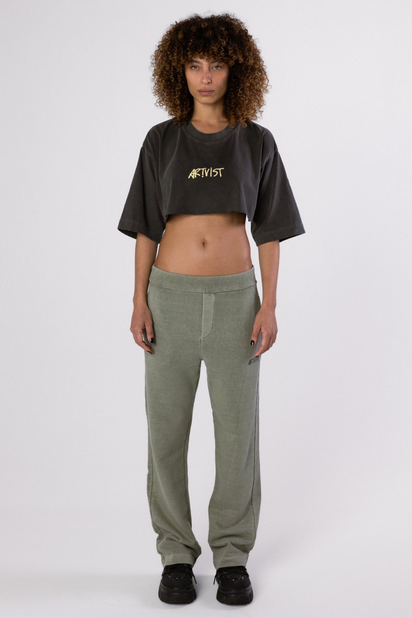 CALÇA MOLETOM ALVA - STONED VETIVER GREEN