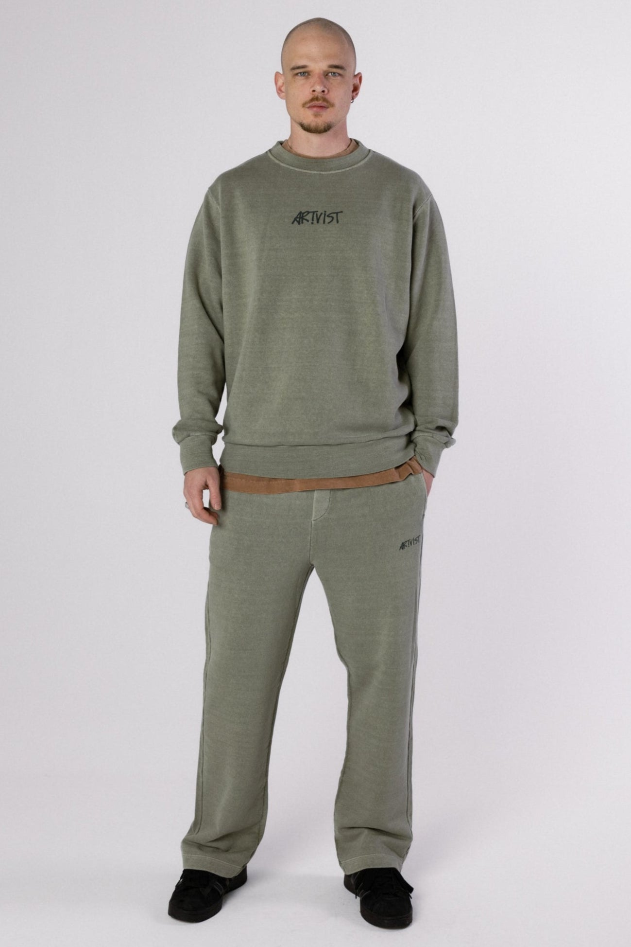 CALÇA MOLETOM ALVA - STONED VETIVER GREEN