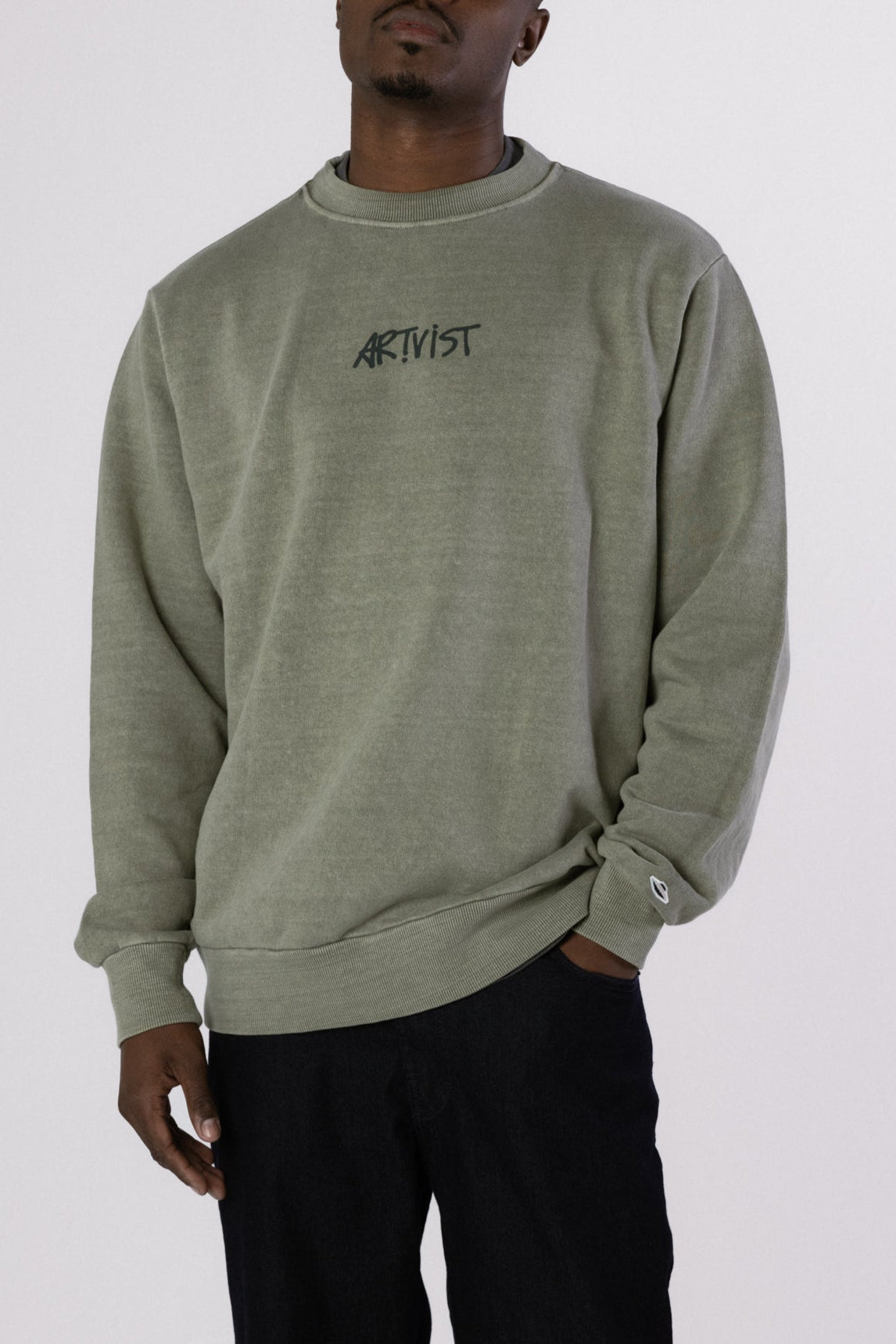 MOLETOM ALVA CREWNECK - STONED VETIVER GREEN
