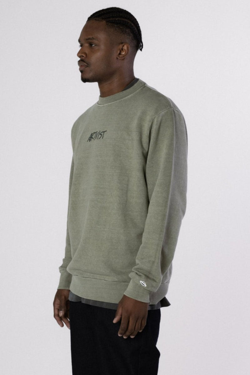 MOLETOM ALVA CREWNECK - STONED VETIVER GREEN