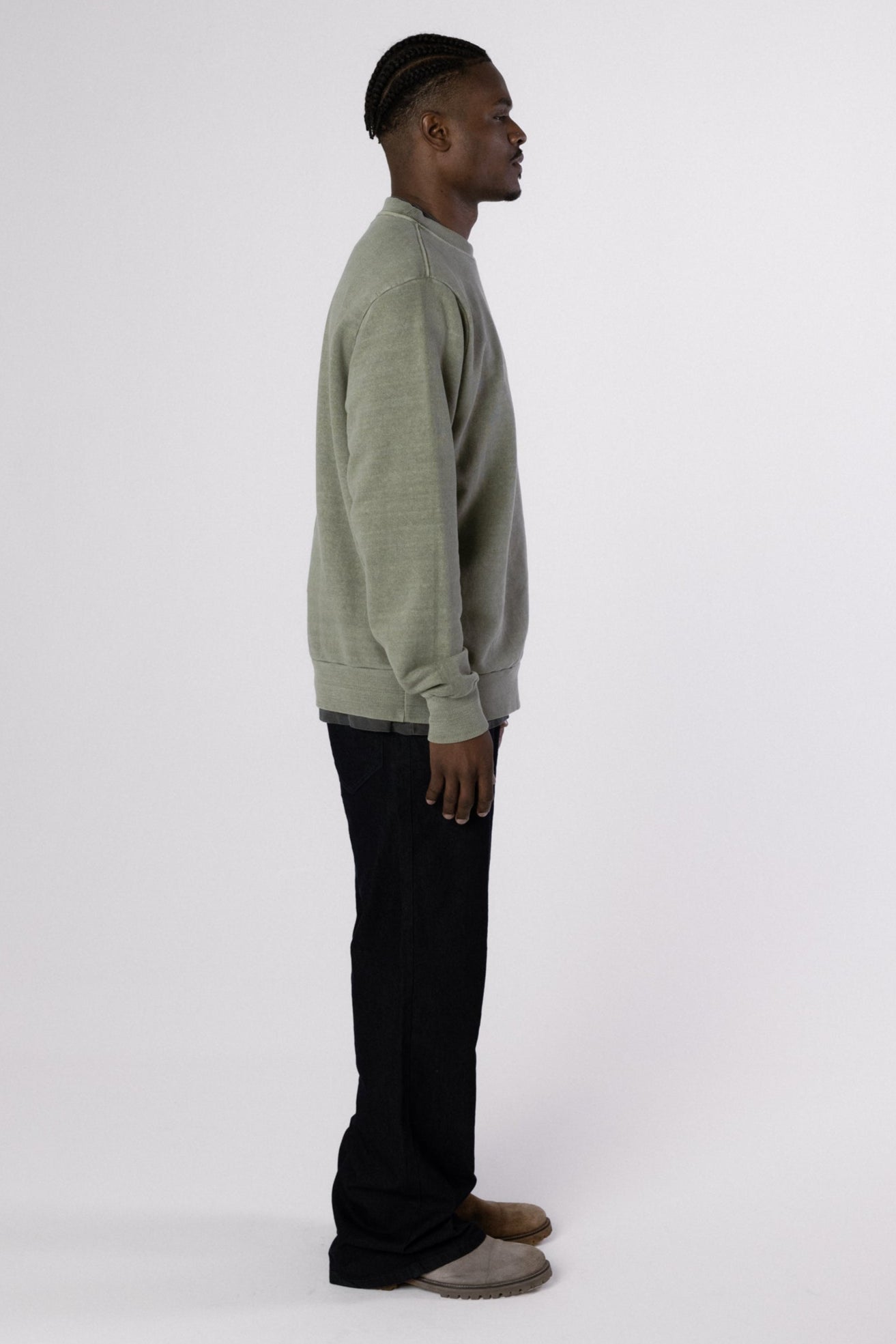 MOLETOM ALVA CREWNECK - STONED VETIVER GREEN