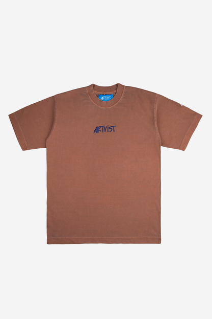 T-SHIRT ARTIVIST LOGO BROWN