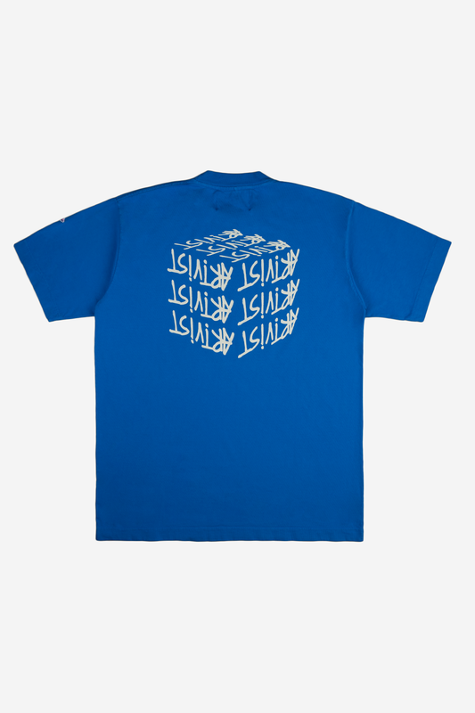 T-SHIRT ARTIVIST CUBE ROYAL BLUE