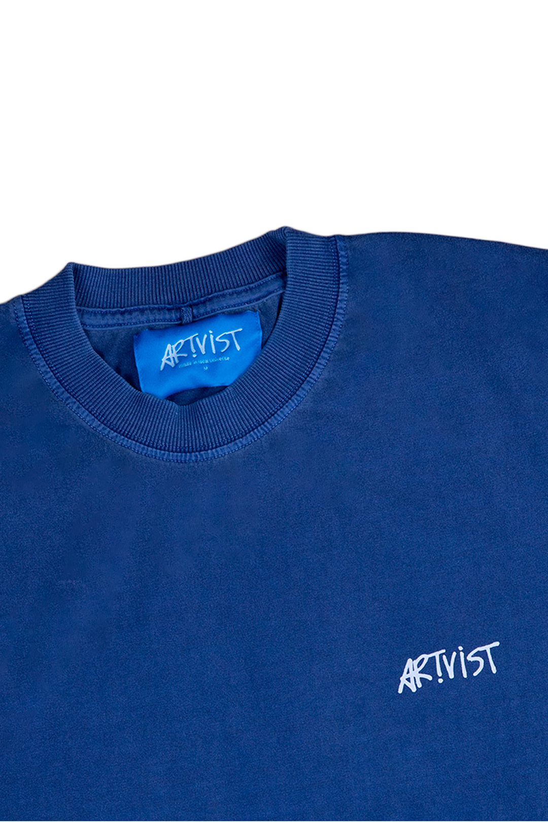 T-SHIRT ARTIVIST CHEST LOGO BLUE STONE