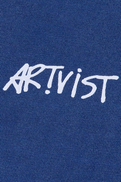 T-SHIRT ARTIVIST CHEST LOGO BLUE STONE