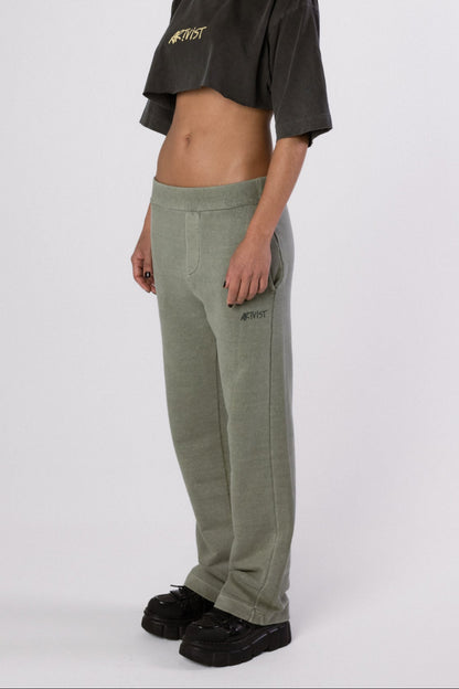 CALÇA MOLETOM ALVA - STONED VETIVER GREEN