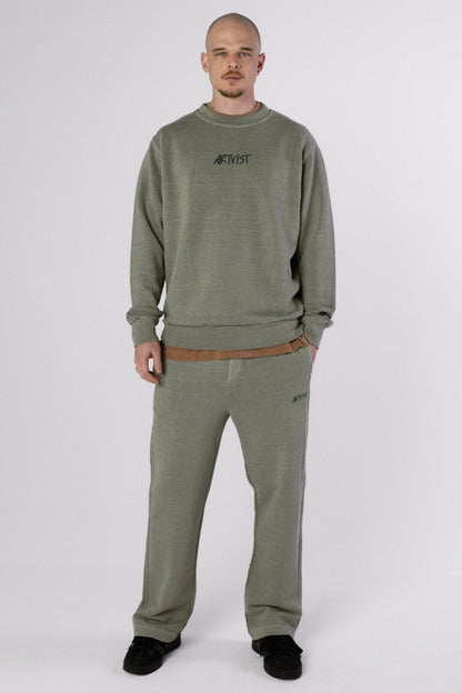 CALÇA MOLETOM ALVA - STONED VETIVER GREEN