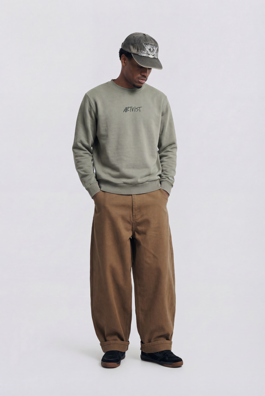 MOLETOM ALVA CREWNECK - STONED VETIVER GREEN