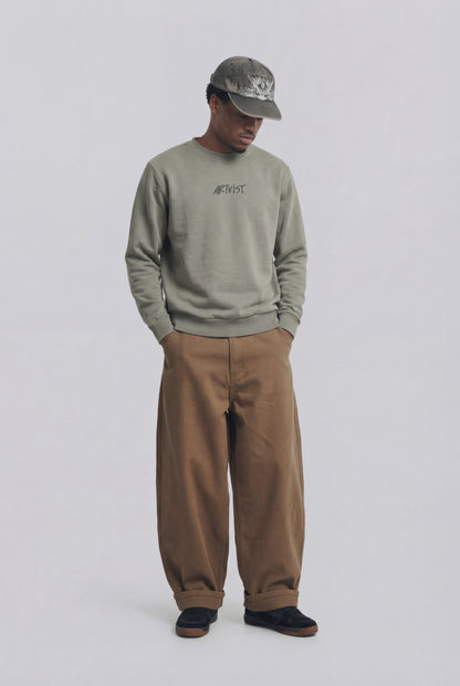 MOLETOM ALVA CREWNECK - STONED VETIVER GREEN